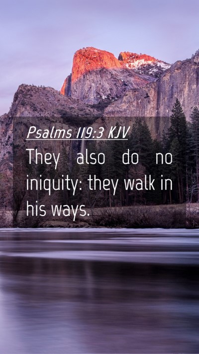 Picture 04 - Psalms 119:3 KJV Mobile Phone Wallpaper - They also do no iniquity: they walk in his - Mobile Bible Verse Wallpaper