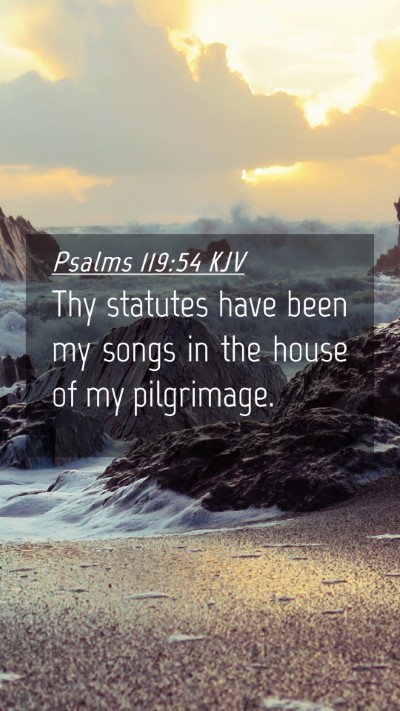Picture 04 - Psalms 119:54 KJV Mobile Phone Wallpaper - Thy statutes have been my songs in the house of - Mobile Bible Verse Wallpaper