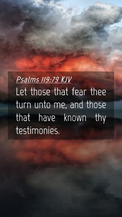 Picture 04 - Psalms 119:79 KJV Mobile Phone Wallpaper - Let those that fear thee turn unto me, and those - Mobile Bible Verse Wallpaper