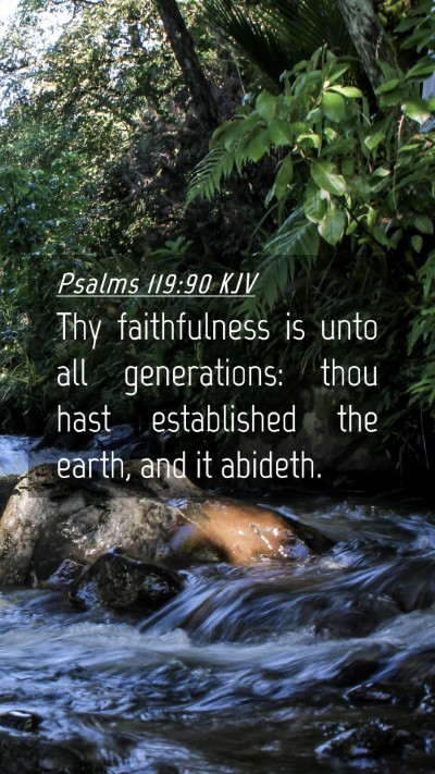 Picture 04 - Psalms 119:90 KJV Mobile Phone Wallpaper - Thy faithfulness is unto all generations: thou - Mobile Bible Verse Wallpaper