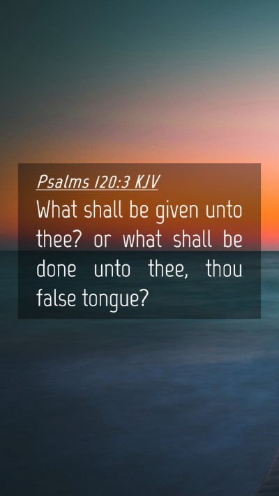 Picture 04 - Psalms 120:3 KJV Mobile Phone Wallpaper - What shall be given unto thee? or what shall be - Mobile Bible Verse Wallpaper