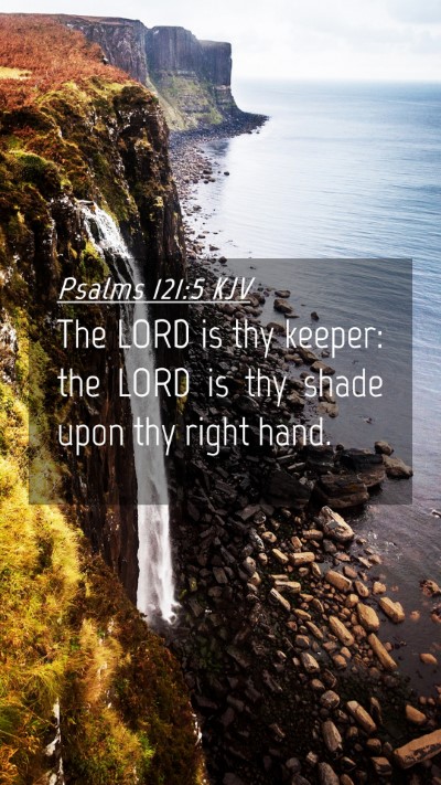 Picture 04 - Psalms 121:5 KJV Mobile Phone Wallpaper - The LORD is thy keeper: the LORD is thy shade - Mobile Bible Verse Wallpaper