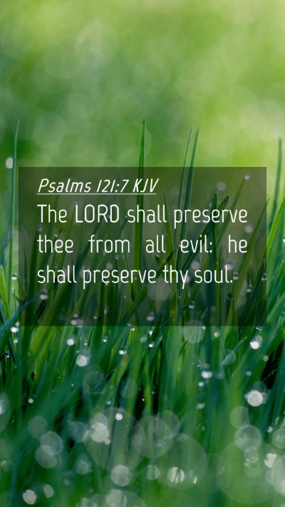 Picture 04 - Psalms 121:7 KJV Mobile Phone Wallpaper - The LORD shall preserve thee from all evil: he - Mobile Bible Verse Wallpaper