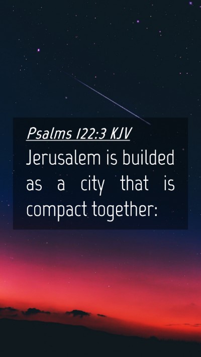Picture 04 - Psalms 122:3 KJV Mobile Phone Wallpaper - Jerusalem is builded as a city that is compact - Mobile Bible Verse Wallpaper