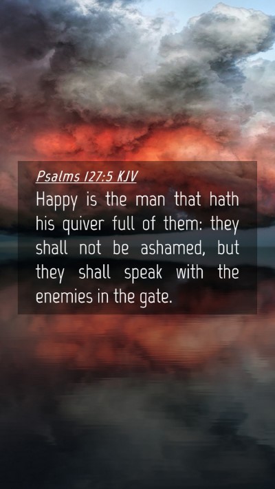 Picture 04 - Psalms 127:5 KJV Mobile Phone Wallpaper - Happy is the man that hath his quiver full of - Mobile Bible Verse Wallpaper