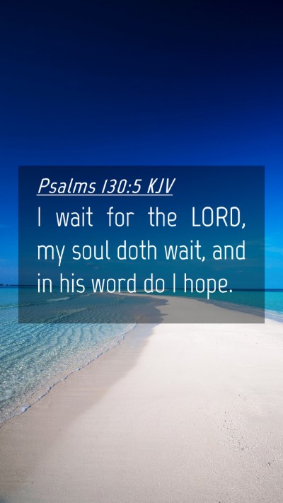 Picture 04 - Psalms 130:5 KJV Mobile Phone Wallpaper - I wait for the LORD, my soul doth wait, and in - Mobile Bible Verse Wallpaper