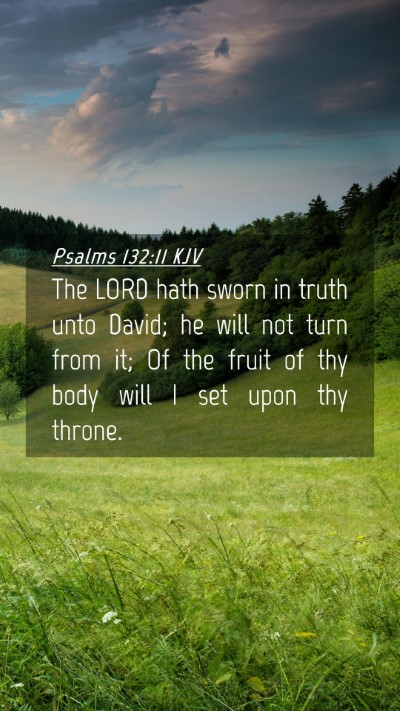 Picture 04 - Psalms 132:11 KJV Mobile Phone Wallpaper - The LORD hath sworn in truth unto David; he will - Mobile Bible Verse Wallpaper