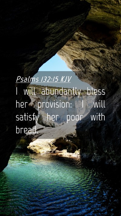 Picture 04 - Psalms 132:15 KJV Mobile Phone Wallpaper - I will abundantly bless her provision: I will - Mobile Bible Verse Wallpaper