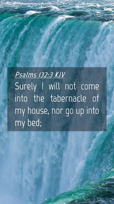 Picture 04 - Psalms 132:3 KJV Mobile Phone Wallpaper - Surely I will not come into the tabernacle of my - Mobile Bible Verse Wallpaper
