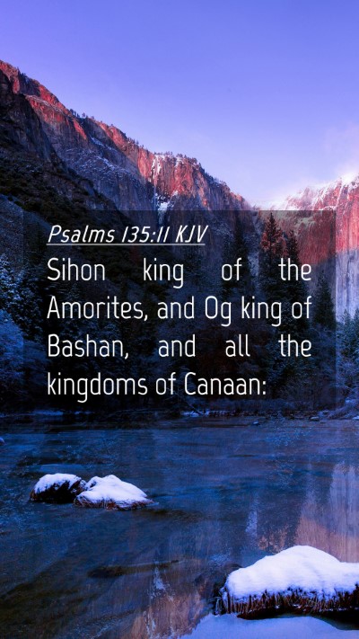 Picture 04 - Psalms 135:11 KJV Mobile Phone Wallpaper - Sihon king of the Amorites, and Og king of - Mobile Bible Verse Wallpaper