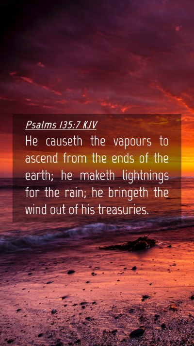 Picture 04 - Psalms 135:7 KJV Mobile Phone Wallpaper - He causeth the vapours to ascend from the ends of - Mobile Bible Verse Wallpaper