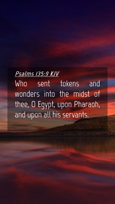 Picture 04 - Psalms 135:9 KJV Mobile Phone Wallpaper - Who sent tokens and wonders into the midst of - Mobile Bible Verse Wallpaper