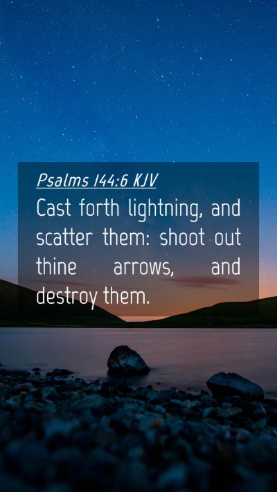 Picture 04 - Psalms 144:6 KJV Mobile Phone Wallpaper - Cast forth lightning, and scatter them: shoot out - Mobile Bible Verse Wallpaper