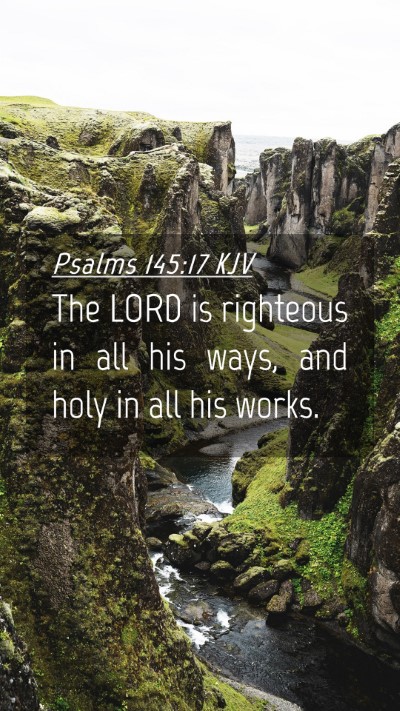 Picture 04 - Psalms 145:17 KJV Mobile Phone Wallpaper - The LORD is righteous in all his ways, and holy - Mobile Bible Verse Wallpaper