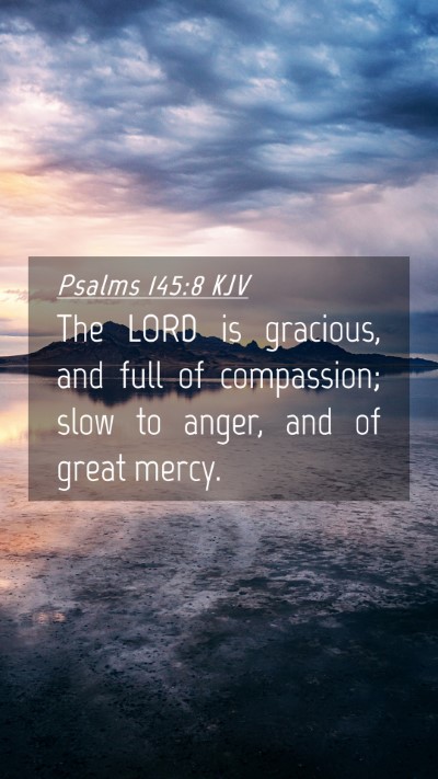Picture 04 - Psalms 145:8 KJV Mobile Phone Wallpaper - The LORD is gracious, and full of compassion; - Mobile Bible Verse Wallpaper