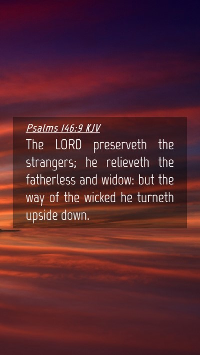 Picture 04 - Psalms 146:9 KJV Mobile Phone Wallpaper - The LORD preserveth the strangers; he relieveth - Mobile Bible Verse Wallpaper