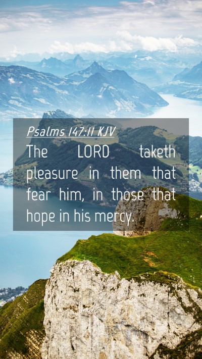 Picture 04 - Psalms 147:11 KJV Mobile Phone Wallpaper - The LORD taketh pleasure in them that fear him, - Mobile Bible Verse Wallpaper