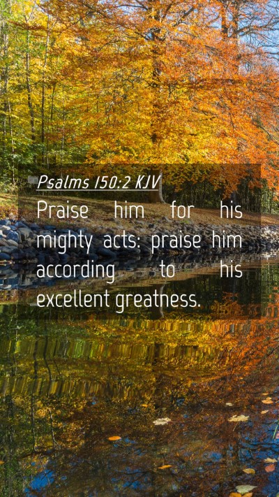 Picture 04 - Psalms 150:2 KJV Mobile Phone Wallpaper - Praise him for his mighty acts: praise him - Mobile Bible Verse Wallpaper