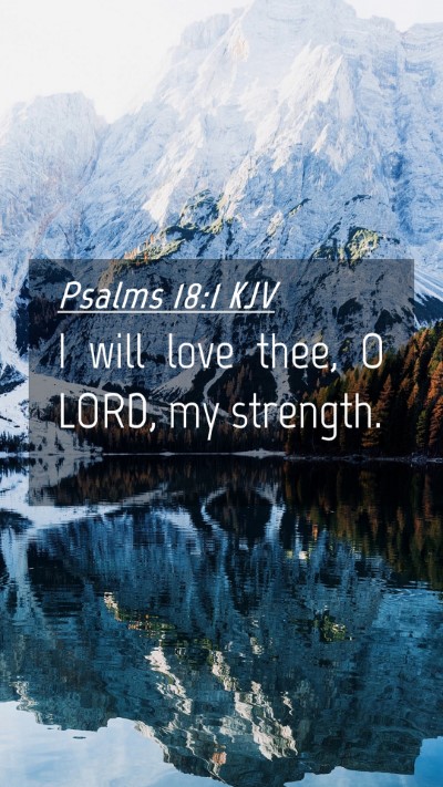 Picture 04 - Psalms 18:1 KJV Mobile Phone Wallpaper - I will love thee, O LORD, my - Mobile Bible Verse Wallpaper