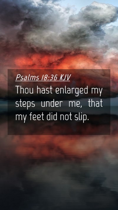 Picture 04 - Psalms 18:36 KJV Mobile Phone Wallpaper - Thou hast enlarged my steps under me, that my - Mobile Bible Verse Wallpaper
