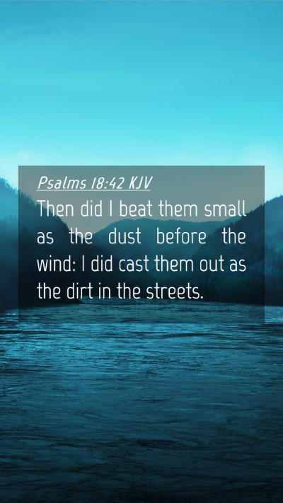 Picture 04 - Psalms 18:42 KJV Mobile Phone Wallpaper - Then did I beat them small as the dust before the - Mobile Bible Verse Wallpaper