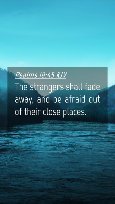 Picture 04 - Psalms 18:45 KJV Mobile Phone Wallpaper - The strangers shall fade away, and be afraid out - Mobile Bible Verse Wallpaper