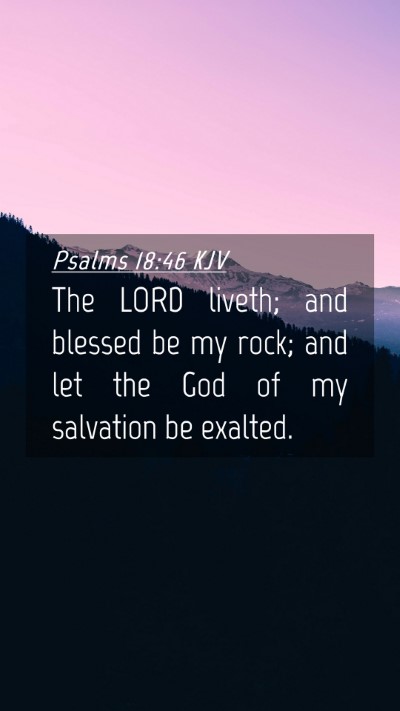 Picture 04 - Psalms 18:46 KJV Mobile Phone Wallpaper - The LORD liveth; and blessed be my rock; and let - Mobile Bible Verse Wallpaper
