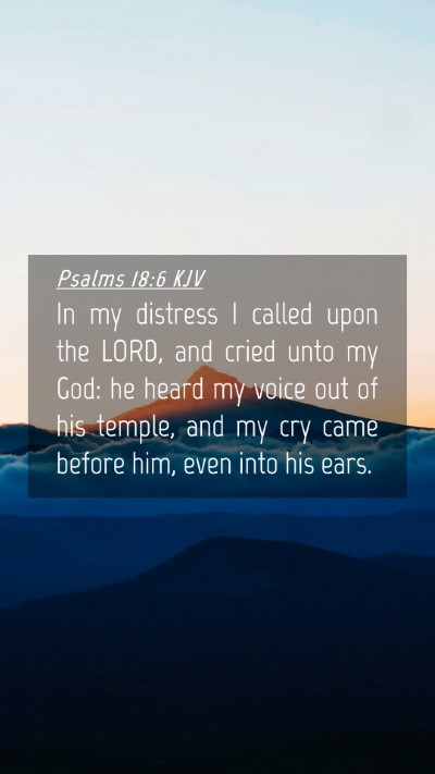Picture 04 - Psalms 18:6 KJV Mobile Phone Wallpaper - In my distress I called upon the LORD, and cried - Mobile Bible Verse Wallpaper