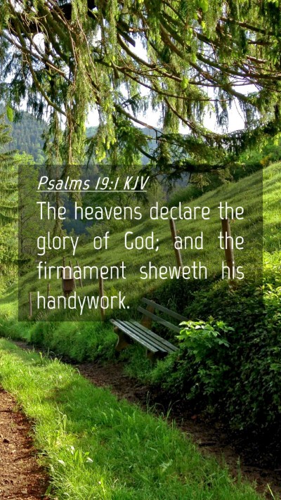 Picture 04 - Psalms 19:1 KJV Mobile Phone Wallpaper - The heavens declare the glory of God; and the - Mobile Bible Verse Wallpaper