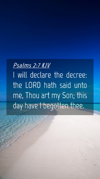 Picture 04 - Psalms 2:7 KJV Mobile Phone Wallpaper - I will declare the decree: the LORD hath said - Mobile Bible Verse Wallpaper