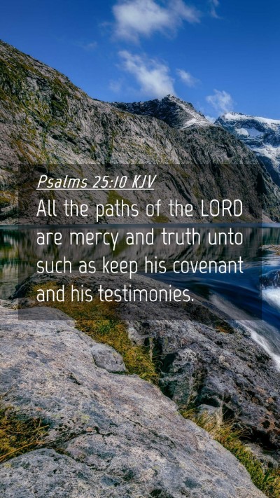 Picture 04 - Psalms 25:10 KJV Mobile Phone Wallpaper - All the paths of the LORD are mercy and truth - Mobile Bible Verse Wallpaper