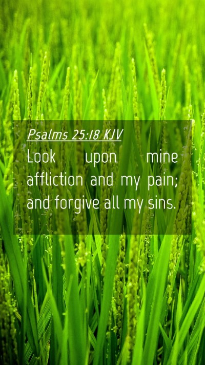 Picture 04 - Psalms 25:18 KJV Mobile Phone Wallpaper - Look upon mine affliction and my pain; and - Mobile Bible Verse Wallpaper