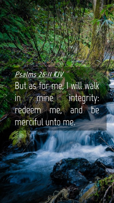 Picture 04 - Psalms 26:11 KJV Mobile Phone Wallpaper - But as for me, I will walk in mine integrity: - Mobile Bible Verse Wallpaper