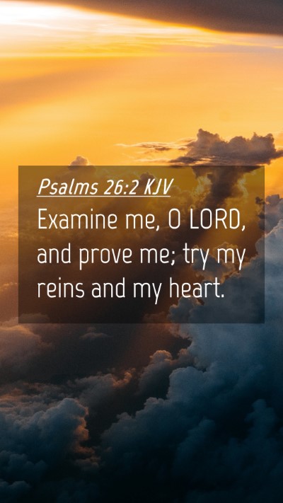 Picture 04 - Psalms 26:2 KJV Mobile Phone Wallpaper - Examine me, O LORD, and prove me; try my reins - Mobile Bible Verse Wallpaper