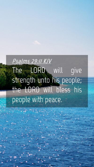 Picture 04 - Psalms 29:11 KJV Mobile Phone Wallpaper - The LORD will give strength unto his people; the - Mobile Bible Verse Wallpaper