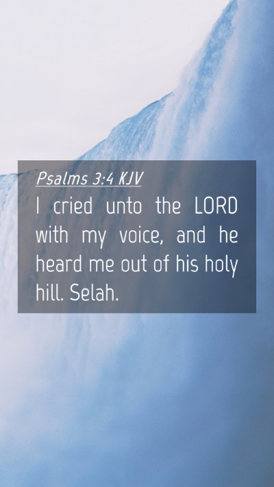 Picture 04 - Psalms 3:4 KJV Mobile Phone Wallpaper - I cried unto the LORD with my voice, and he heard - Mobile Bible Verse Wallpaper