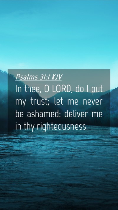 Picture 04 - Psalms 31:1 KJV Mobile Phone Wallpaper - In thee, O LORD, do I put my trust; let me never - Mobile Bible Verse Wallpaper