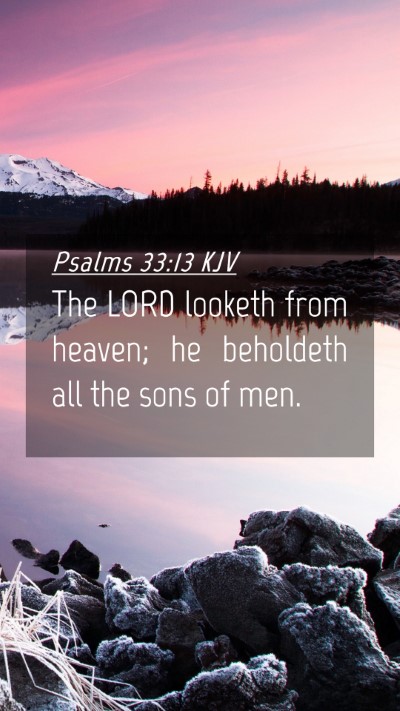 Picture 04 - Psalms 33:13 KJV Mobile Phone Wallpaper - The LORD looketh from heaven; he beholdeth all - Mobile Bible Verse Wallpaper