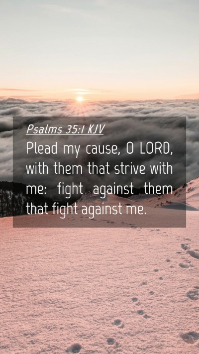 Picture 04 - Psalms 35:1 KJV Mobile Phone Wallpaper - Plead my cause, O LORD, with them that strive - Mobile Bible Verse Wallpaper