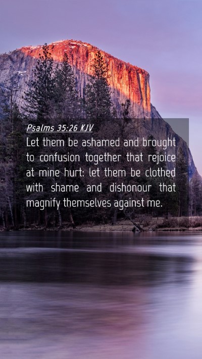 Picture 04 - Psalms 35:26 KJV Mobile Phone Wallpaper - Let them be ashamed and brought to confusion - Mobile Bible Verse Wallpaper