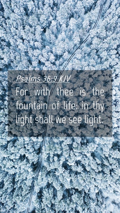 Picture 04 - Psalms 36:9 KJV Mobile Phone Wallpaper - For with thee is the fountain of life: in thy - Mobile Bible Verse Wallpaper