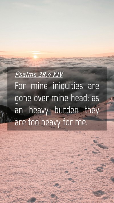 Picture 04 - Psalms 38:4 KJV Mobile Phone Wallpaper - For mine iniquities are gone over mine head: as - Mobile Bible Verse Wallpaper