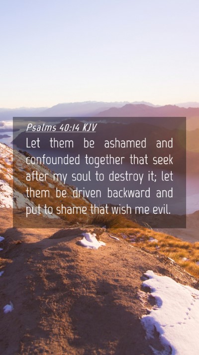 Picture 04 - Psalms 40:14 KJV Mobile Phone Wallpaper - Let them be ashamed and confounded together that - Mobile Bible Verse Wallpaper