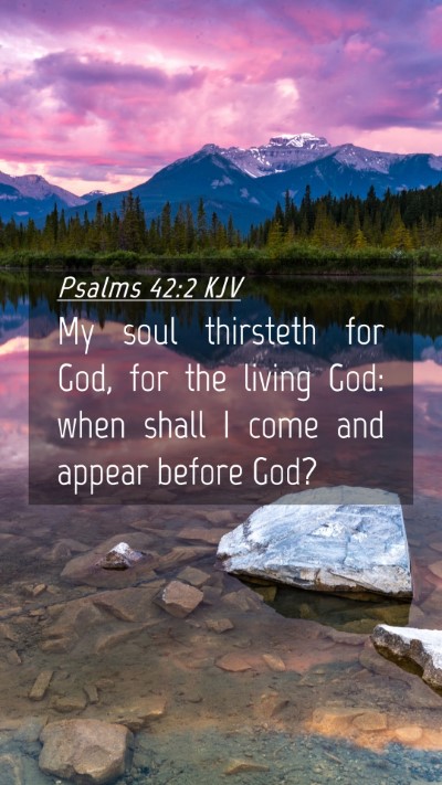 Picture 04 - Psalms 42:2 KJV Mobile Phone Wallpaper - My soul thirsteth for God, for the living God: - Mobile Bible Verse Wallpaper