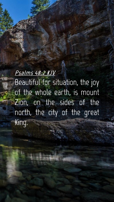 Picture 04 - Psalms 48:2 KJV Mobile Phone Wallpaper - Beautiful for situation, the joy of the whole - Mobile Bible Verse Wallpaper