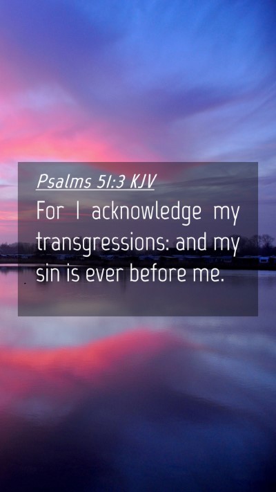 Picture 04 - Psalms 51:3 KJV Mobile Phone Wallpaper - For I acknowledge my transgressions: and my sin - Mobile Bible Verse Wallpaper
