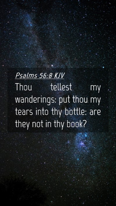 Picture 04 - Psalms 56:8 KJV Mobile Phone Wallpaper - Thou tellest my wanderings: put thou my tears - Mobile Bible Verse Wallpaper