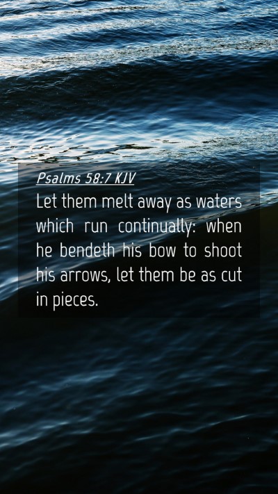 Picture 04 - Psalms 58:7 KJV Mobile Phone Wallpaper - Let them melt away as waters which run - Mobile Bible Verse Wallpaper