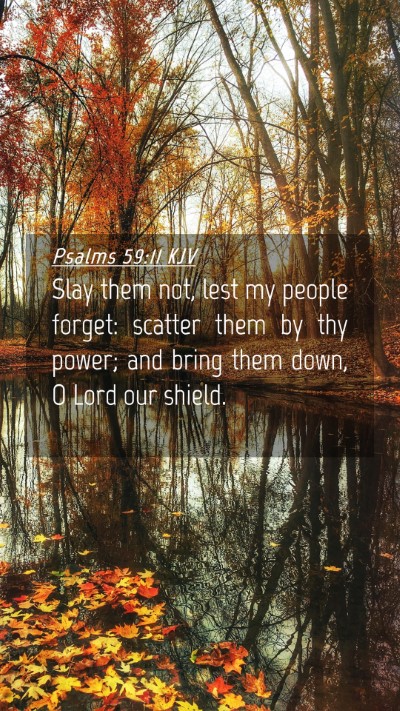 Picture 04 - Psalms 59:11 KJV Mobile Phone Wallpaper - Slay them not, lest my people forget: scatter - Mobile Bible Verse Wallpaper