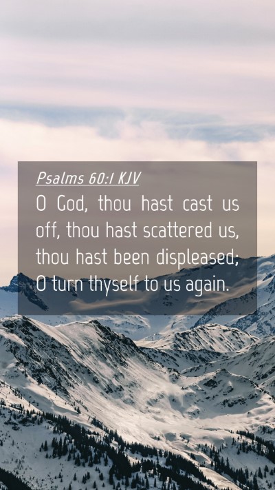 Picture 04 - Psalms 60:1 KJV Mobile Phone Wallpaper - O God, thou hast cast us off, thou hast scattered - Mobile Bible Verse Wallpaper